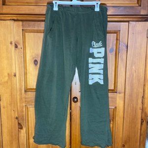 Love Pink Army Green Lounge Sweatpants